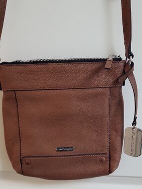 Vince Camuto Cognac Brown Leather Crossbody